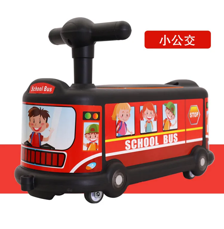Coche giratorio de dibujos animados para niños de 1 a 3 años, coche rodante de bebé, patín silencioso Universal, juguete de patinaje de paseo