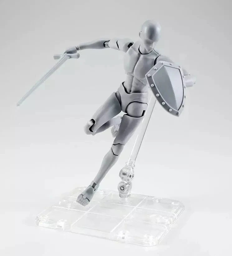 lzndeal Body Kun Doll PVC Body-Chan DX Set con Accessori Action Figure Model per SHF Grigio Due, Maschio 