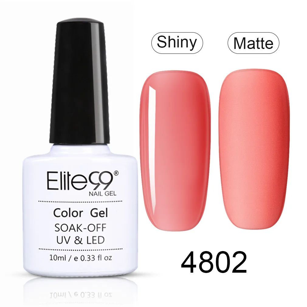 Elite99, 10 мл, серия Brick Red, Гель-лак для маникюра, полуперманентный Праймер, матовое верхнее покрытие, Гель-лак, отмачиваемый, Гель-лак для ногтей - Цвет: ZHS4802