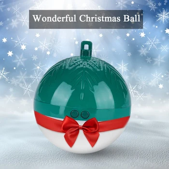 

Christmas Bluetooth Speaker Wireless Ball Speaker with LED Light Mini Stereo Christmas Decoration Bulb Best Gift