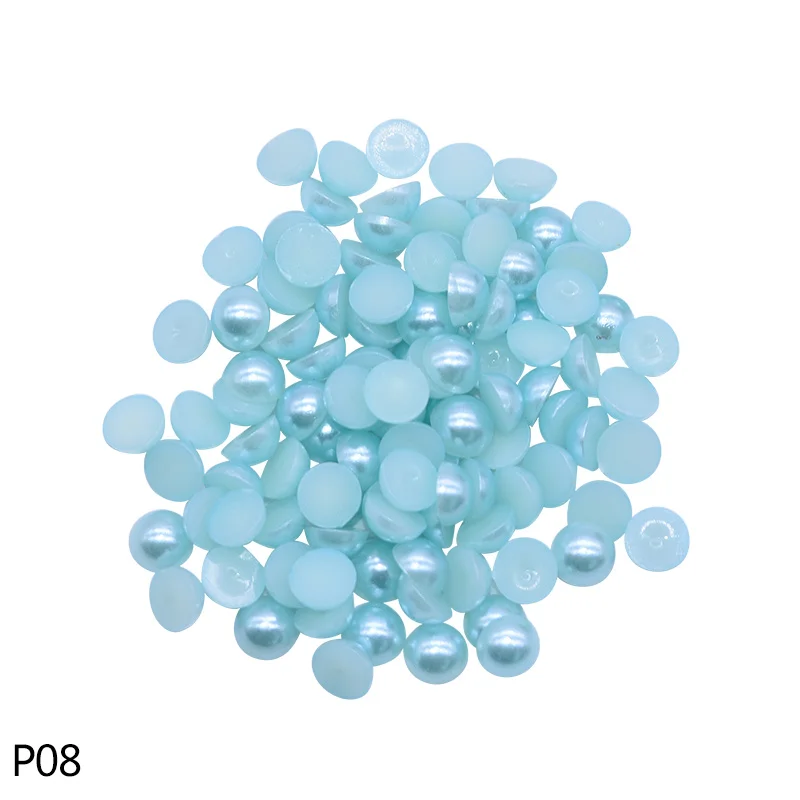 500/1000pcs 6mm Flatback Pearl Beads Half Round No Holes Fake Pearls for DIY Craft Scrapbooking Supplies Clothing Decorations