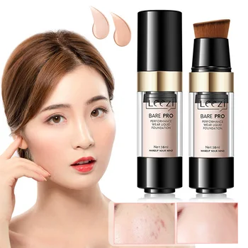 

Hot sale Liquid Foundation Oil Control Moisturizing Concealer Cover Pores Acne Marks Face Makeup with Brush