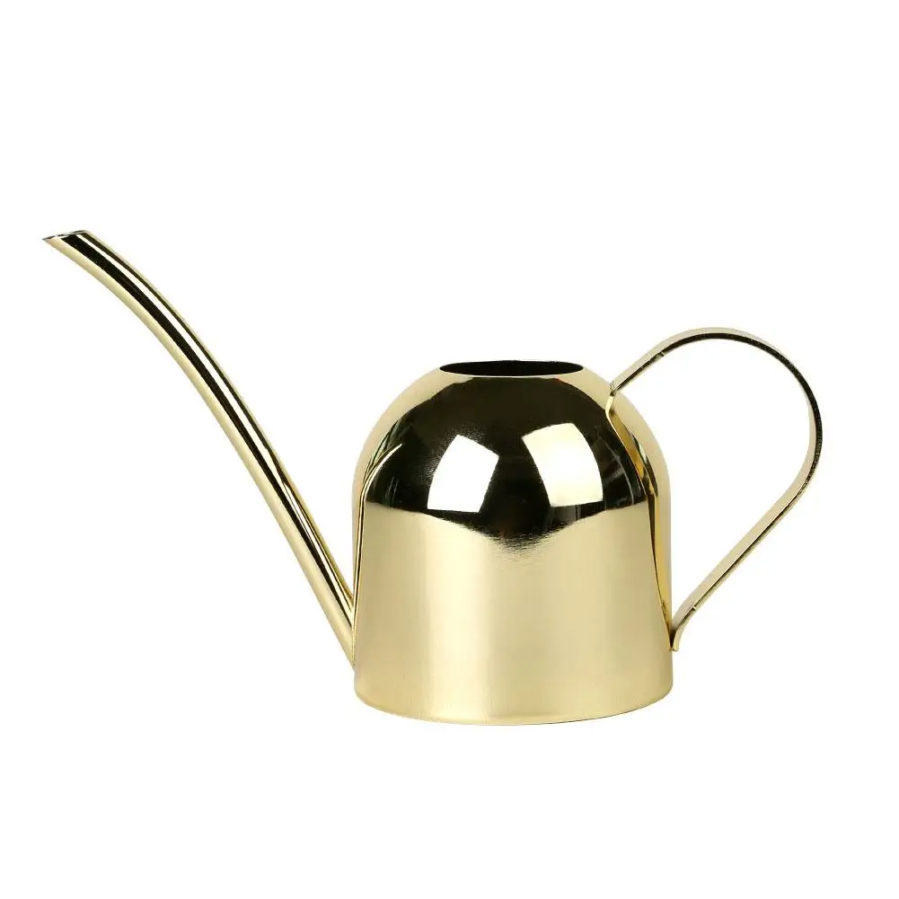 500/1000ML Watering Pot Stainless Steel Long Mouth Green Plant Watering Can Golden Kettle Small Gardening Tool watering can watering pot flower watering pot