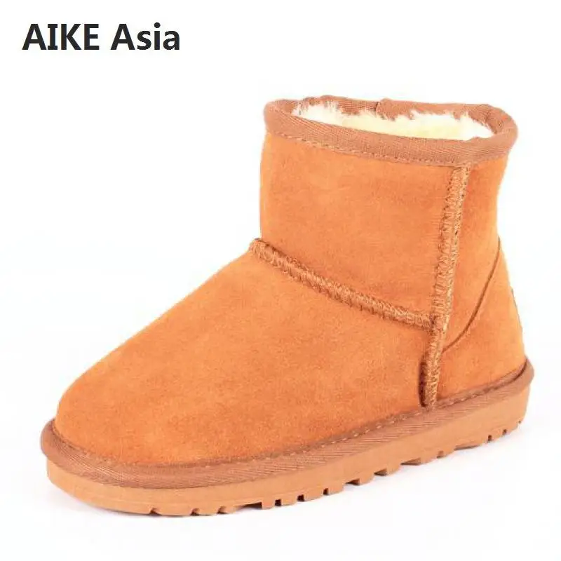 

Winter Real Leather Children's snow boots Warm Kids Baby Toddler Shoes Snow Boots Plush Thicker Sole Boys Girls Snow Boots Shoes