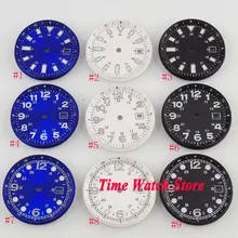 33 мм циферблат Высокое качество синий черный белый окно даты подходит для MIYOTA 8215 821A Mingzhu DG 2813 4813 движение D112