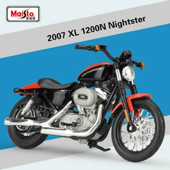 

MAISTO 1:18 HALLEY 2007 XL 1200N Nightster Diecasts Motorcycles Collection Toys High-end Gift Ornaments with Box Free Shipping