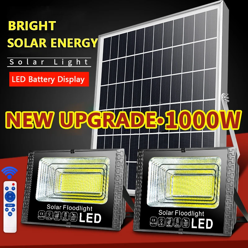 

High Power Solar Light Household LED Solar Street Lights Outdoor Indoor Flood Light Waterproof Garden Lamp Countryside Lighting