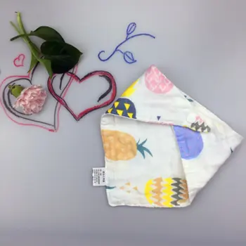 

6 Layers Seersucker Bib Triangle Towel Baby Saliva Towel Soft And Comfortable Baby Bib Slobber Baby Saliva Towel Feeding Bib