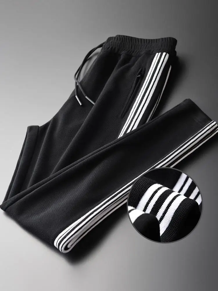 Весенние мужские брюки размера плюс 4xl с боковыми полосками, обтягивающие брюки, мужские роскошные модные обтягивающие спортивные мужские брюки на каждый день - Цвет: HK1898