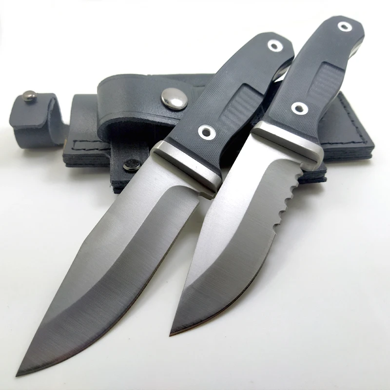 Ножи с фиксированным лезвием, G10, нож для выживания, охотничьи ножи, походный нож, инструмент для ATS-34, стальной нож, пила, полунож+ кожаная оболочка