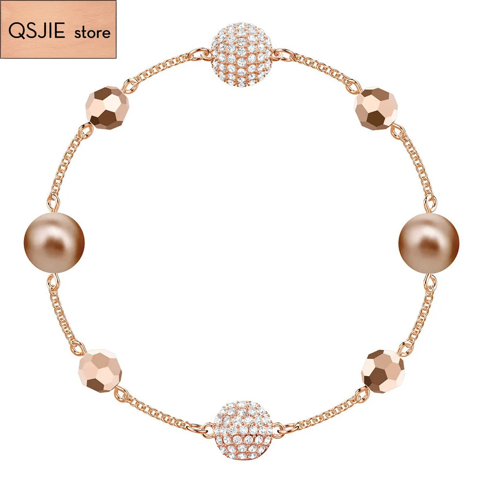 Высокое качество SWA новая магнитная пряжка браслет Пряжка и кристалл девушка Романтическая любовь Роскошные ювелирные изделия подарок серьги