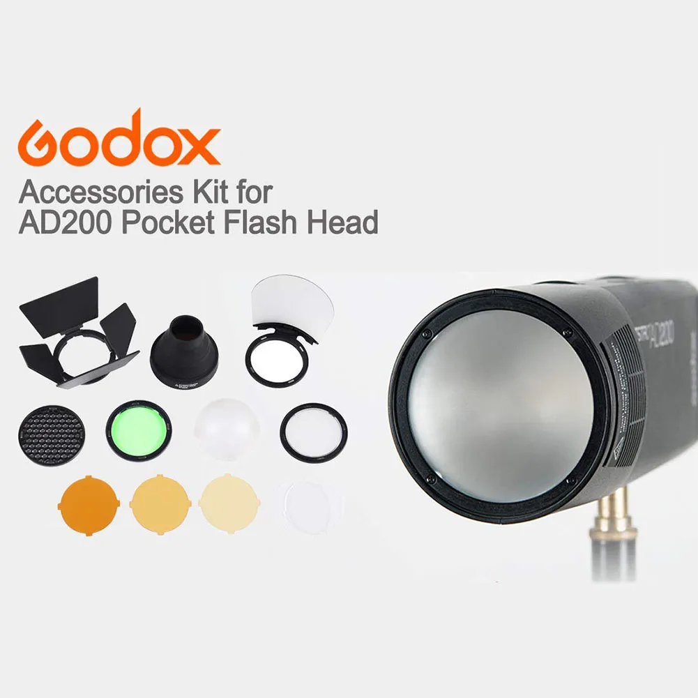 

Portable Flash Accessory Set Round Head Easy Install Mini Replacement Magnetic Tool Combined Quick Change Camera For Godox H200R