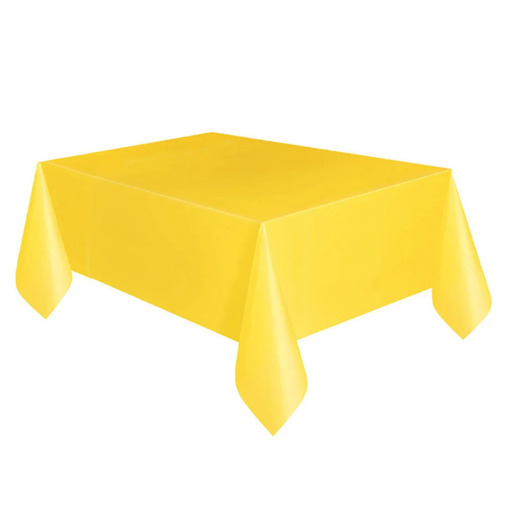 Одноразовая Скатерть Пластик банкетные вечерние прямоугольник скатерть для стола 54x72 дюйма K888 - Цвет: yellow