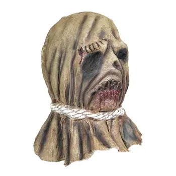 

Horror Mask Halloween Costume Props Scarecrow Latex Mask Jack of straw Cosplay Full Face Masks Headgear Party Decoration