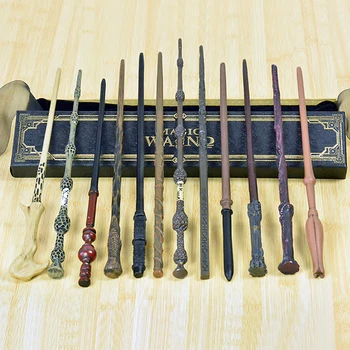 

10 Kinds Metal Core Magic Wands Potter Cosplay Lord Voldemort Luna Draco Malfoy Snape Hermione Magic Wand with Gift Box Package