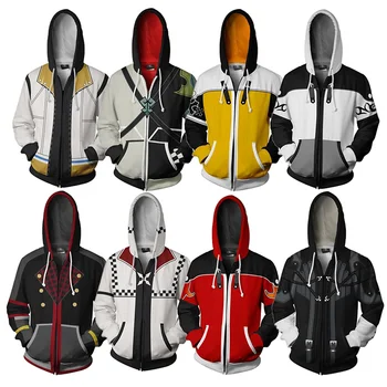 

Kingdom heart anime 3D zipper hoodie men Cosplay men's hoodies streetwear mens hoodies sweatshirts sudaderas clothing