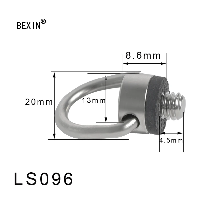 LS096 1PC Dslr 1/4 винт с ремешком d-образное кольцо Крепление камеры 1/4 дюйма железная БЫСТРОРАЗЪЕМНАЯ пластина винт адаптер для камеры - Цвет: LS096 1PC