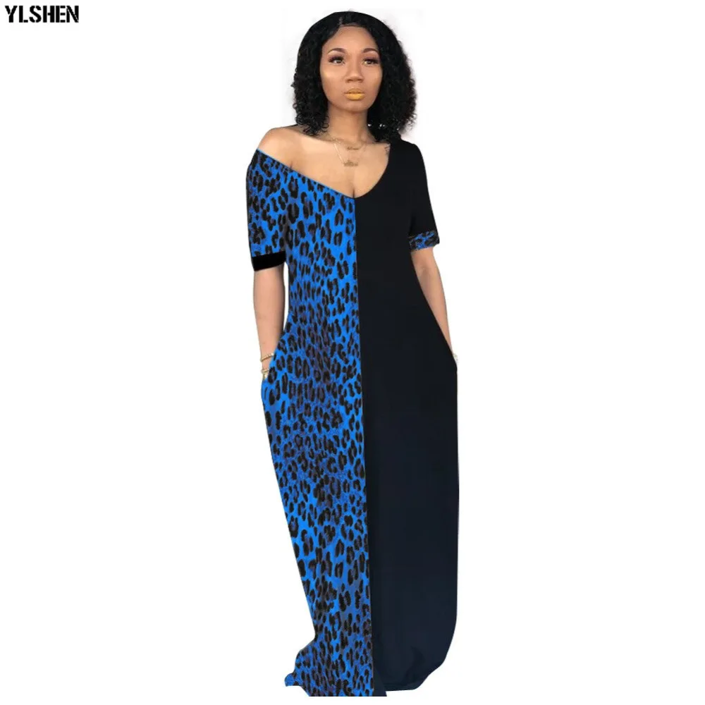 Autumn African Dresses for Women 2019 News Fashion Robe Long Dress Leopard Print Bazin Vestidos Dashiki Party African Clothes 09