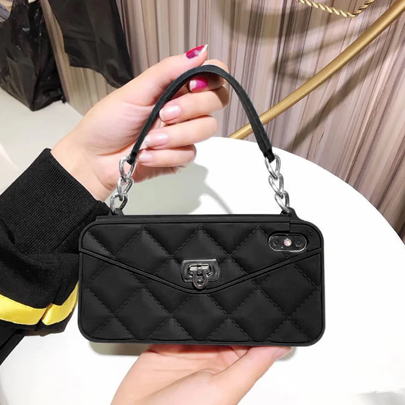 

Handheld Mini Mobile Phone Bag Wallet Card Slot Handbag Purse for iPhone H66