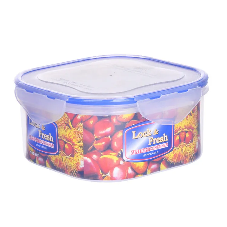 Freshness Box Plastic Transparent Large Size 1800 Ml with Cap Dried Goods Storage Jar Microwave Oven Container Cold Boxes Pp Env