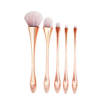 

5/10pcs Gold Professional Cosmetic Brushes Set Face Contour Brush Eye Shadow Lip Powder Brush Beauty Tool