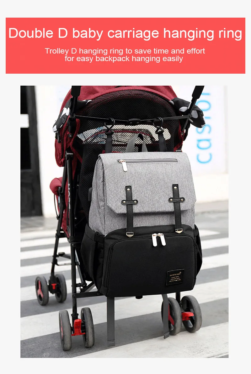 Сумка для подгузников, рюкзак папы для мам, сумка для детских колясок, водонепроницаемая сумка Оксфорд, сумка для пеленки для ухода, сумка, наборы, зарядка через USB, держатель