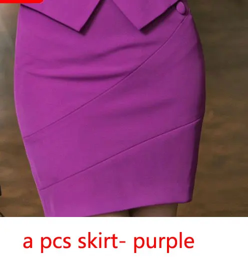 purple skirt IZICFLY стиль формальный жилет и жилет плюс размер женские костюмы бизнес с юбкой и курткой Брюки наборы офисная форма стили - Цвет: purple skirt