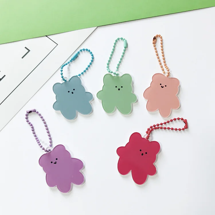 Llavero con forma de oso de Caramelo Suave Ins, bolsa creativa de dibujos animados, estuche para lápices, colgante para auriculares de teléfono móvil, cadena acrílica, gestión de llaves