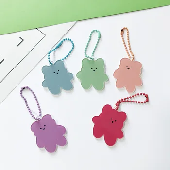 

Ins Soft Candy Bear Key Chain Cute Cartoon Creative Bag Pencil Case Mobile Phone Earphone Pendant Acrylic Chain Key Management