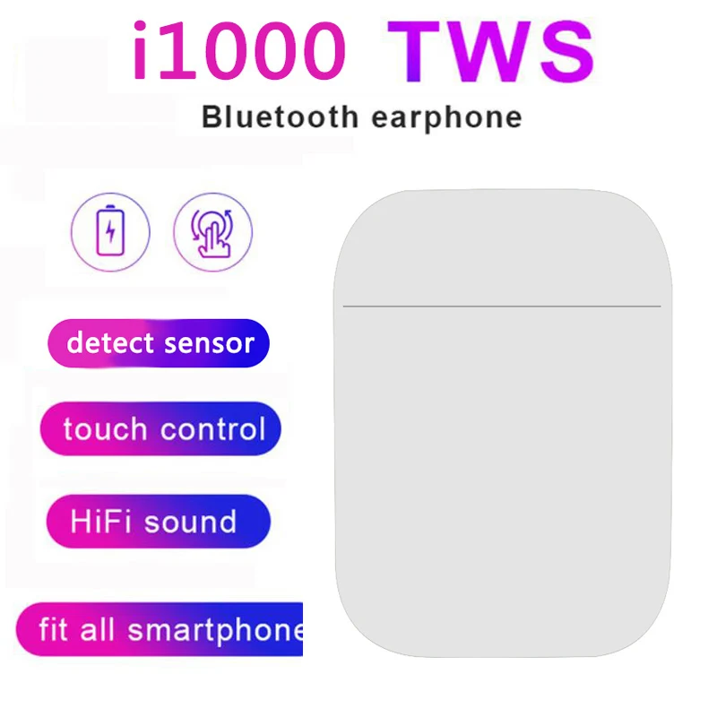 2020 new i1000 TWS wireless Bluetooth headset headset 6D subwoofer for iphone xiaomi Huawei PK i60 i30 i90 i200 i100 i500 Pro