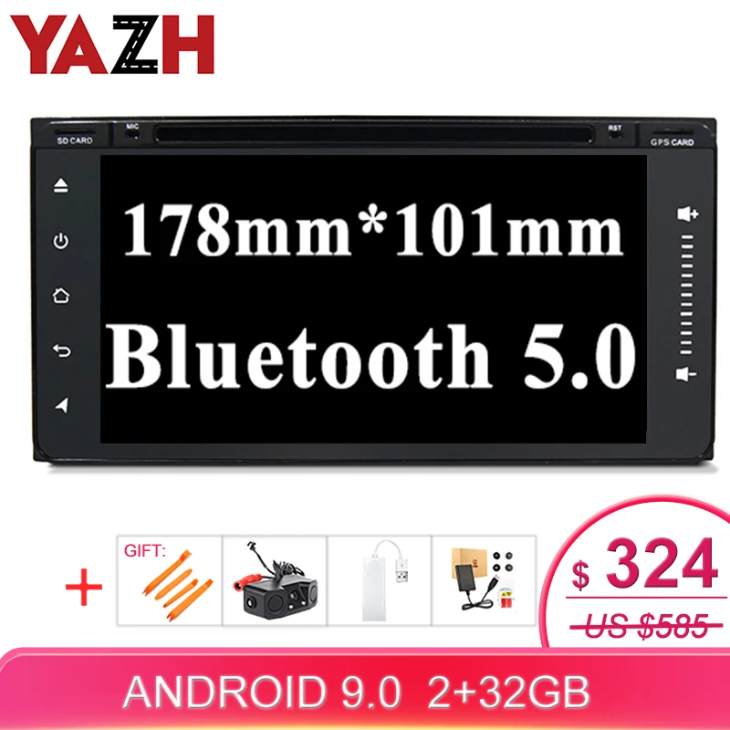 Автомобильный DVD GPS-плеер YAZH 2 Din Android 9 0 для Toyota Old Corolla Fortuner Camry Prado с 6 95 дюймовым IPS