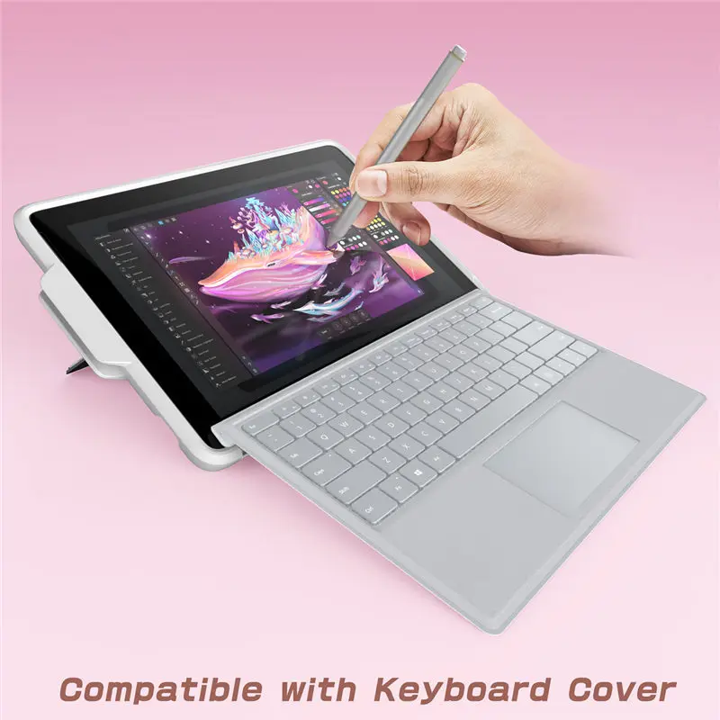 I-BLASON для Surface Go чехол 10 дюймов Cosmo мраморный Блестящий Защитный чехол-бампер с держателем для ручек, совместимый с клавиатурой