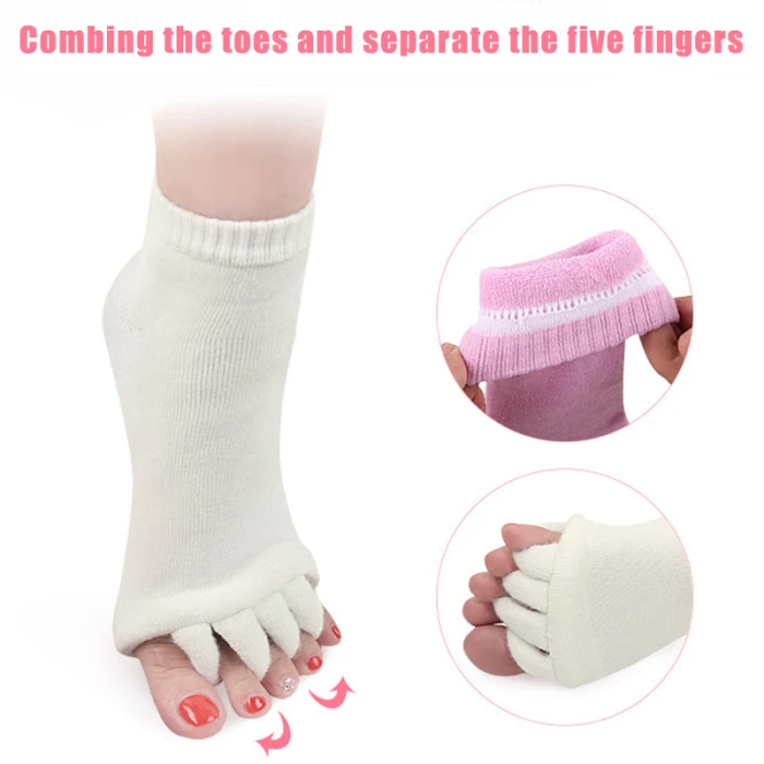New Foot Massage Five Toe Socks Toe Separator Pain Relief Socks Foot Care Hallux Valgus Correctors MV66