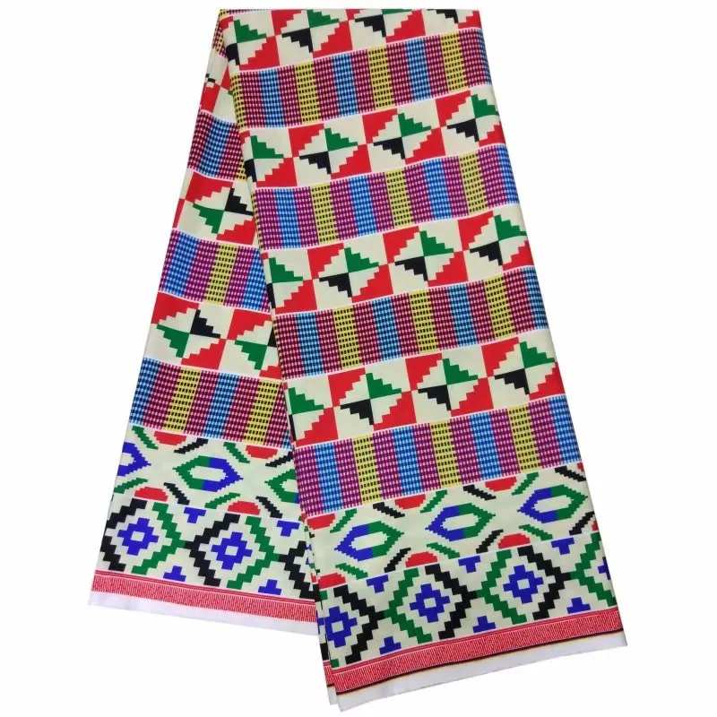 Модальные эластичные атласная шёлковая ткань Африканская мягкая восковая печать Kente Стиль Ткань 5 ярдов шифон audel modell имитация Анкара ткань