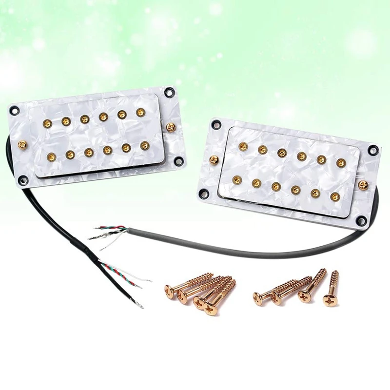 Белый жемчуг хамбакер звукосниматель гаечный ключ Винт для электрогитары 2 шт