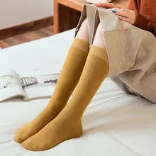 Однотонные плотные теплые носки, носки для ног, женские носки, зимние Бархатные Носки