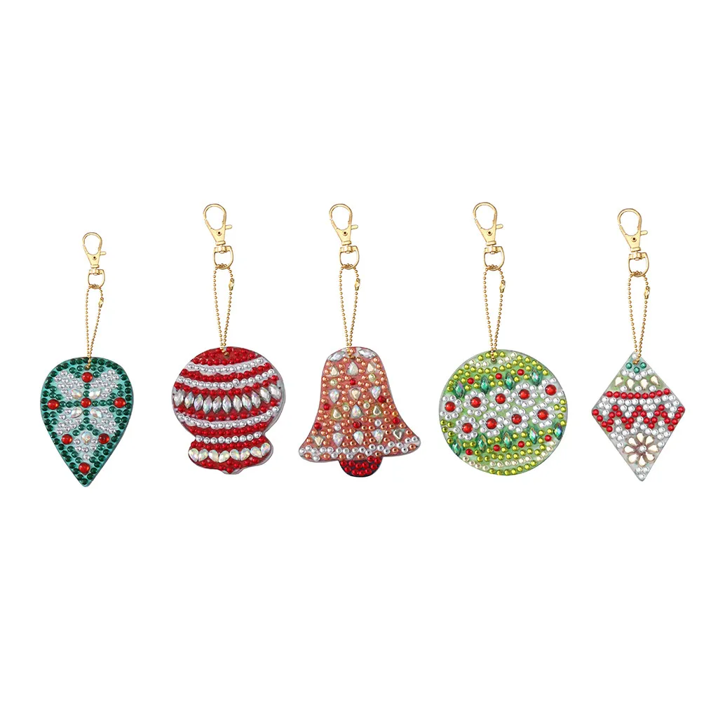 DIY Special Shape Full Diamond Diamond Pattern Key Ring Set Diamond Embroidery dropshipping