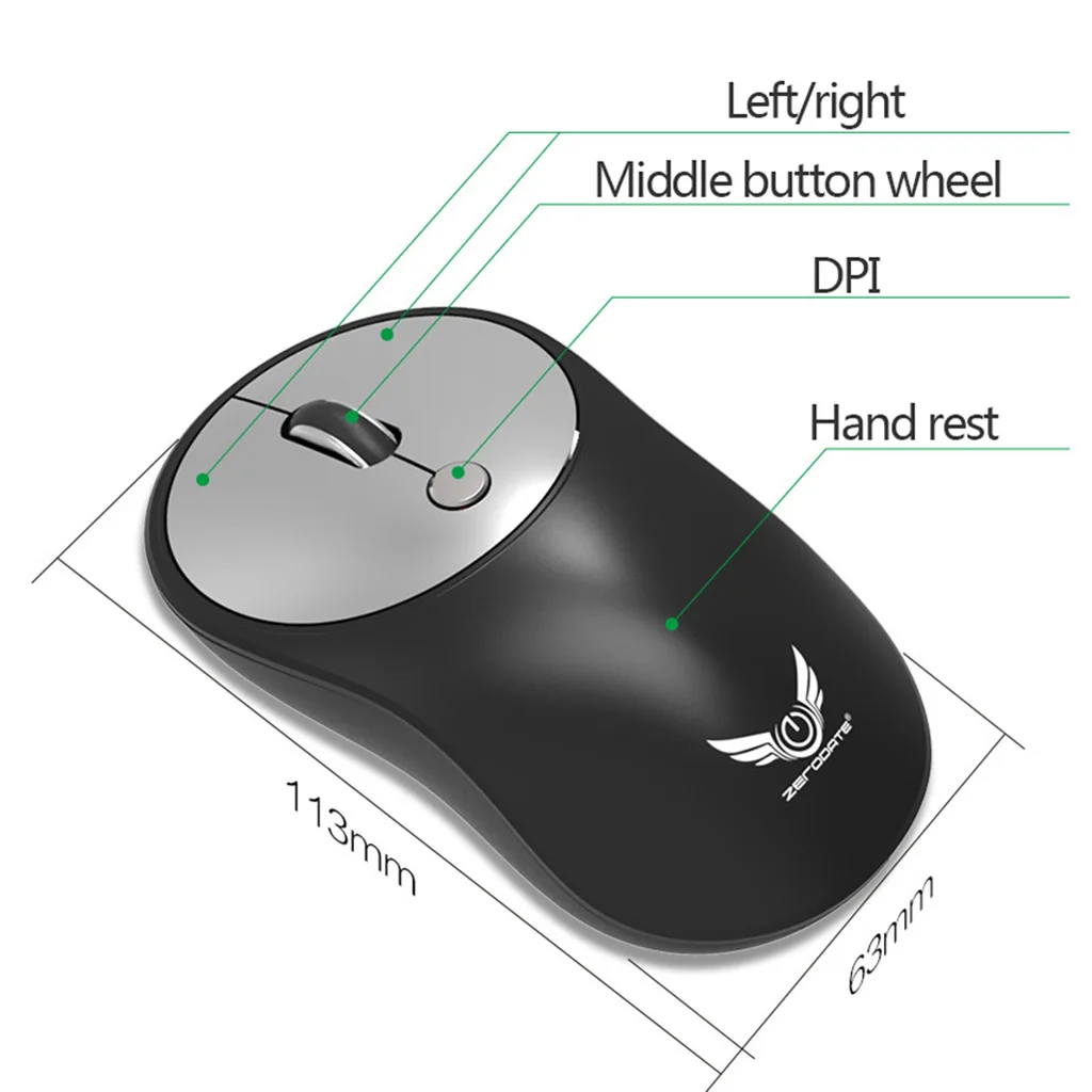Эргономичная оптическая беспроводная мышь USB мышь 1200 1600 2400 dpi Регулируемая компьютерная портативная мини 2,4 ГГц оптическая беспроводная мышь
