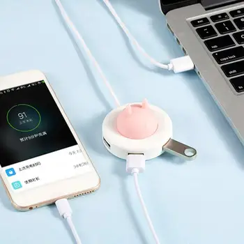 

USB C HUB Type C USB 2.0 Splitter Multiple USB Expander 4 Port HUB With Lovely Pressed Styple Light for PC Laptop