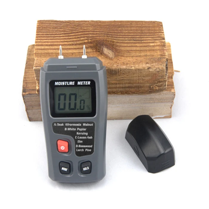 EMT01 двухконтактный цифровой измеритель влажности древесины 0-99.9% тестер влажности древесины ЖК-дисплей детектор влажности древесины PUO88