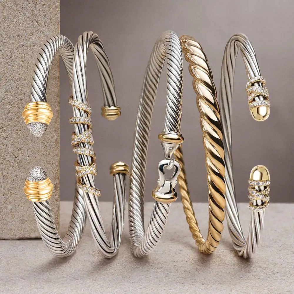 Bangle Bracelet Crystal Bracelets GODKI Trendy Luxury Stackable Bangle Cuff Women Wedding Full Cubic Zircon Crystal CZ Dubai Silver Color Party Bracelet