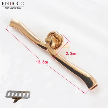 

BDTHOOO Women's bag hardware spin lock diy woven bags accessories turn lock light gold metal locks for bag