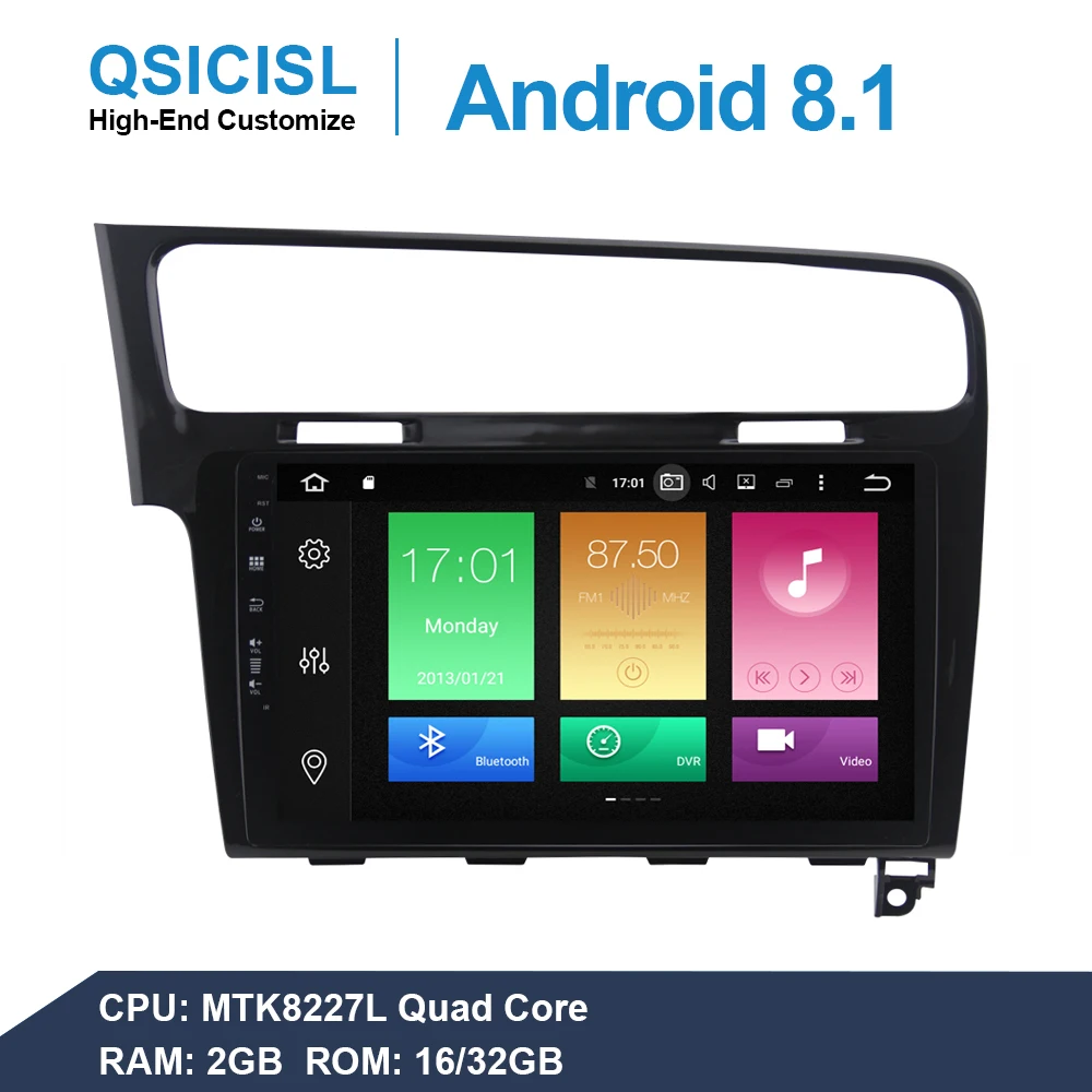 

10.1" IPS Android 8.1 car radio multimedia player for Volkswagen Golf 7 MK7 2013-2017 car headunit 1 din gps navigation stereo