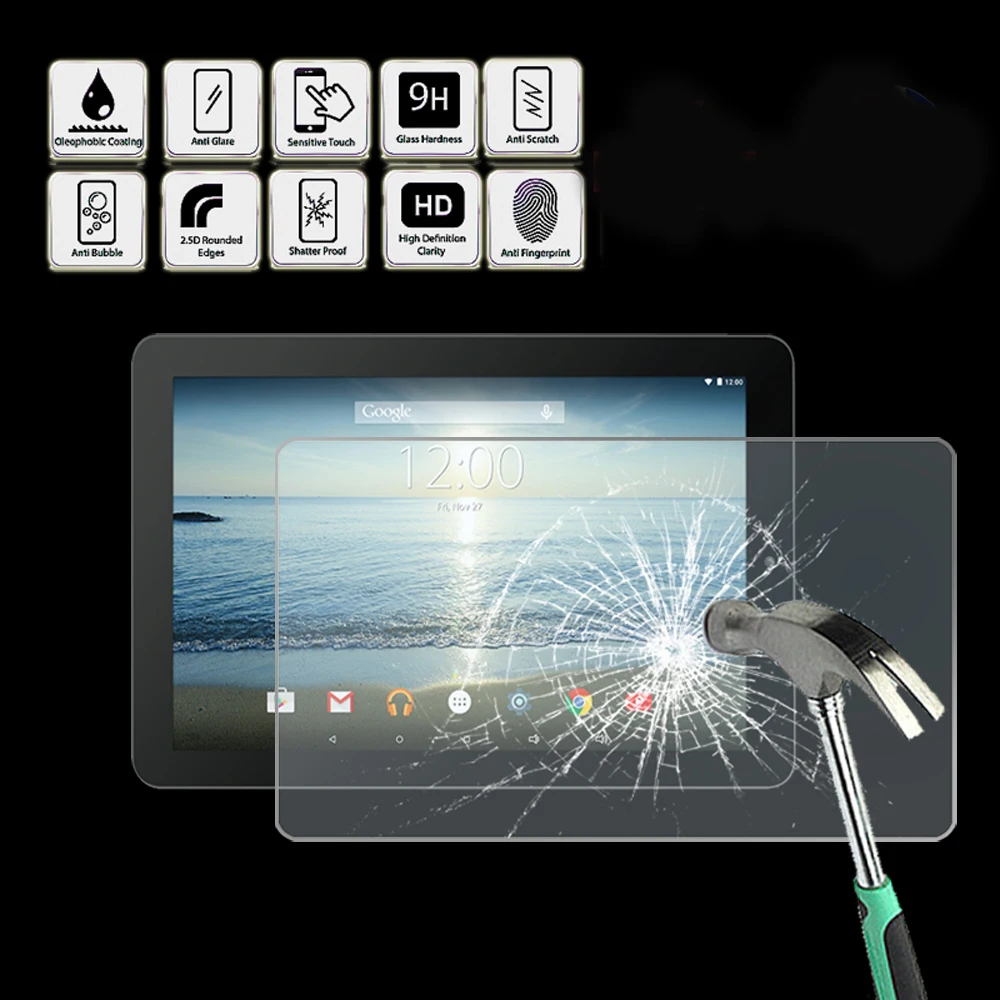 

For RCA 10 Viking Pro RCT6303W87DK 10.1" - Tablet Tempered Glass Screen Protector Cover Screen Film Protector Guard Cover