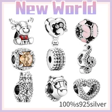 

2021 hot style 100%S925 Silver Stringed Lovely Beads Charm Pandora perfect for women who give their girlfriends custom jewelry