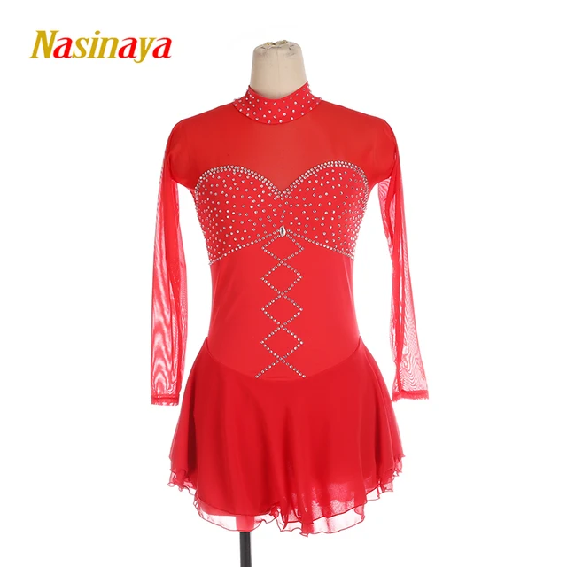 Women s Children s Rhythmic Gymnastics Red Performance Clothing Figure Skating Competition Training Dress Customization