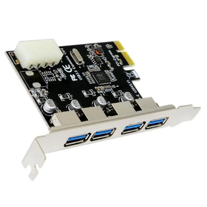4 Порты и разъёмы PCI-E X1 к USB 3,0 концентратор PCI Express карты расширения адаптер PCIe 5 Гбит/с, высокая Скорость контроллер для настольных ПК компьютер