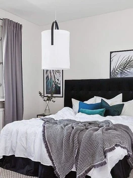 

Lamp shade Nordic linen fabric pendant lamp cover for bedroom