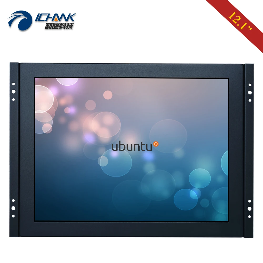 12-дюймовый монитор 800x600 HDMI-in USB VGA встроенный открытый корпус Поддержка Linux Ubuntu Raspbian Debian сенсорный ЖК-экран ZK120TC-591L