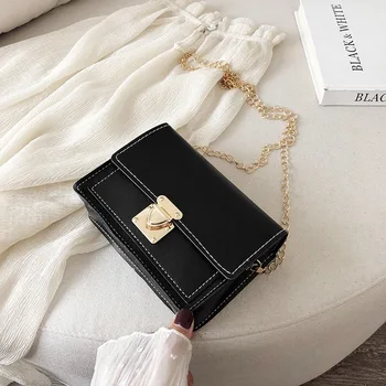 

Texture crossbody bag wild ins French niche female bag 2020 new foreign gas net red chain lock shoulder bag
